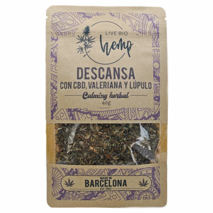 Infusión DESCANSA – CBD, Valeriana y Lúpulo